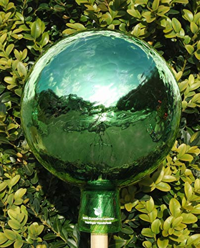 ELIAS Glashütte Original Rosenkugel Venezia Smaragd 15 cm verspiegelt