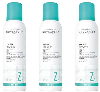 NOVEXPERT Trio-Zink-Spray Mattierendes Feuchtigkeitsspray, höchste Zink-Konzentration hemmt Entzündungen und Akne-Bakterium (1)