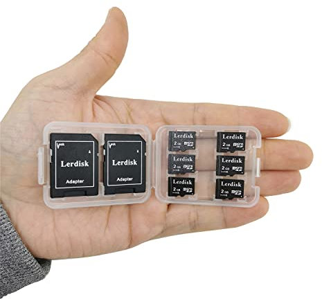 Lerdisk Confezione da 6 Schede Micro SD 2GB Classe 6 | Per Dashcam 720P, Lettori MP3 & Dispositivi SDHC | IP65, Antishock e Certificato CE