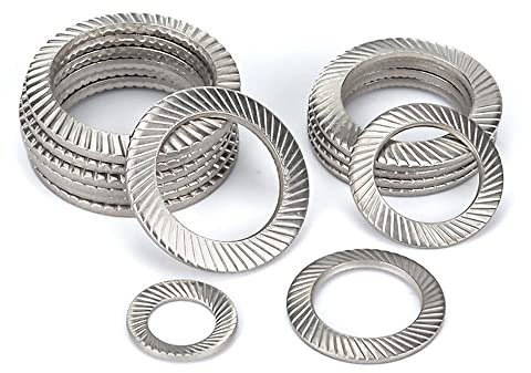 10/50 Stück M2,5 M3 M4 M5 M6 M8 M10 M12 M14 M16 DIN9250 304 Edelstahl Rändel Elastische Dichtung Tellerfeder Gezahnte Sicherungsscheibe-10 Stück M10
