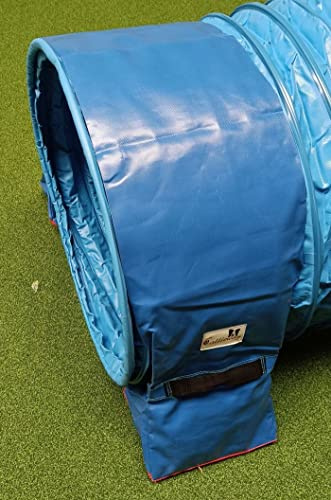 Callieway Premium Dog Agility Tunnel - Saco de arena con sistema antideslizante para túneles de agilidad con 80 cm de diámetro (sin túnel), color azul / 80 cm / individual