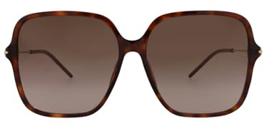 GUCCI Womens GG1267S Sunglasses, Havana-Gold-Brown, 60