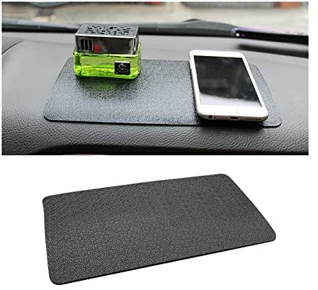 CGEAMDY Antirutschmatte Auto Armaturenbrett Klebematte, PVC Handy Anti Rutsch Pad, Anti-Rutsch-Armaturenbrett Matte für Handy Sonnenbrille Schlüssel etc (Leder)