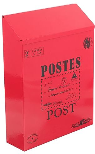 DOITOOL Cassetta Postale in Ferro Con Serratura Esterno Stile Americano Vintage Per Casa E Giardino 15X12 Pollici Resistente E Versatile