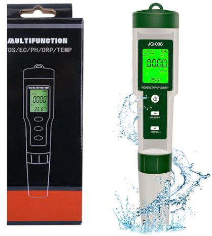 OBEST ph wert messgerät 10-in-1, Messgerät TDS EC ORP Salz S.G H2 MΩ Fertilität Temp, pool tester teichwasser wassertester, water quality testing pool messgerät ph für Trinkwasser, Schwimmbad, Labor