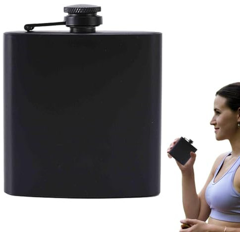 Fiaschetta per liquori, bottiglie di whisky per liquori, bottiglia da whisky in acciaio inox per uso esterno, bottiglie sottili e a stagna, per picnic, escursioni, campeggio e