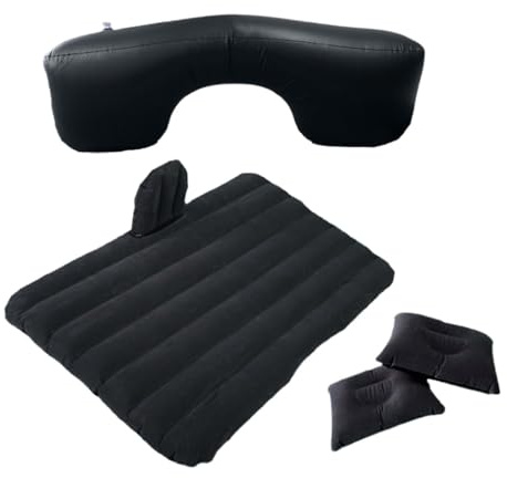 Materasso ad aria per auto, materasso ad aria per SUV | Materasso SUV floccato double face ispessito, letto da campeggio con 2 cuscini, materasso gonfiabile portatile con pompa per auto, campeggio