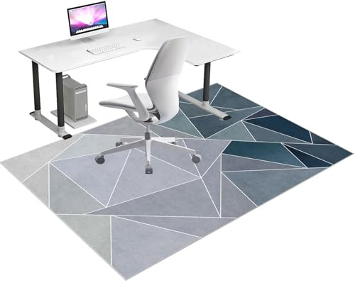 Bodenschutzmatte für Hartböden, Unterlage Schreibtischstuhl 70 x 100 cm, Gaming Stuhlmatten, Bodenschutzmatte Bürostuhl Teppich, Bodenmatte für Rollstühle, Teppich Unterlage-Kratzfest Stuhlunterlage