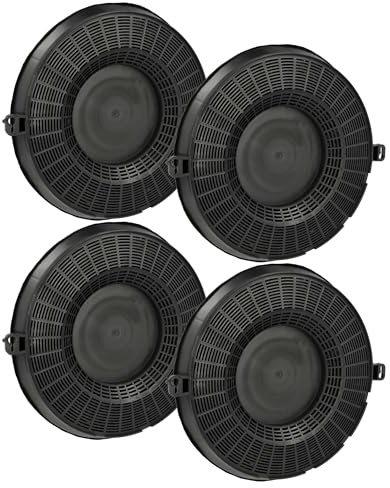 vhbw 4x aktivt kolfilter kompatibelt med AEG DUB 1610 W, DUB16 30M, DUB 1611 M, DUB 1620 M, DUB 1630 M, DUB1611M, DUB1620M köksfläktar