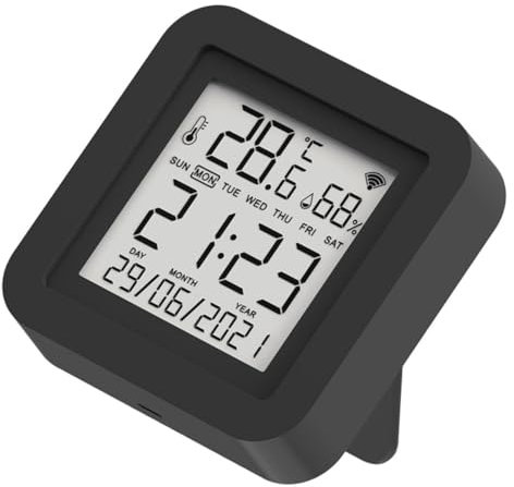 GAROZATION Misuratore Di Umidità Digitale Per Interni Termoigrometro Usb Display Ampio Dispositivo Igrometrico Da Casa Per Uffici Ambienti Coltivati Laboratori e Altri Ambienti