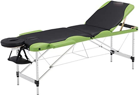 MOKLYF Salonbett, tragbarer Massagetisch mit abgerundeten Ecken, Verstellbarer Rückenlehne und Kopfstütze, für die Spa-Salon-Klinik(