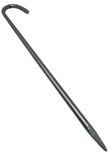 Forever Speed 8 Stück Bodenanker 40 cm D12 mm J-Typ Verzinkter Stahl Zeltheringe Erdanker Bodenanker Trampolin Camping Heringe für Zelten, Vordächern, Camping, Trampolin, Blumenständer
