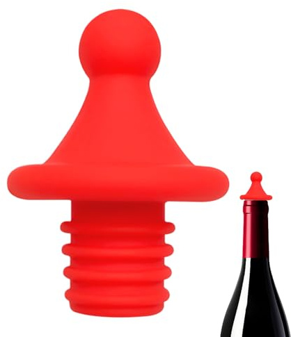 Tapón de silicona para botellas de vino, cierre para botellas de bebidas, conservación hermética de frescura para interior y exterior, fiesta familiar
