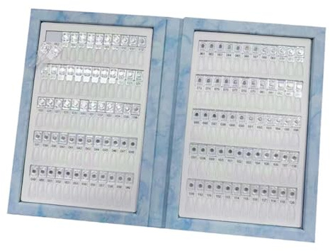 LeeQinersw Nagel Farbanzeige Buch mit 120 Nagelspitzen Und Farbpräsentationsbuch PU Schaumstoff für Salon Geschenk Persönliche Nutzung, Blau