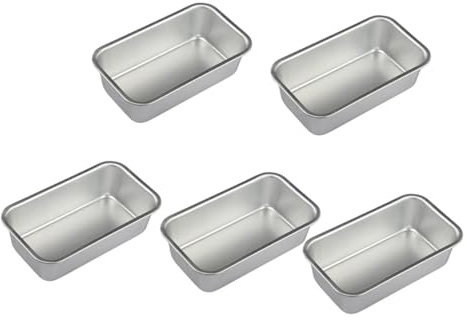VALICLUD 5 pezzi Teglie Quadrate per Pane e Torte Resistente Alte Temperature Inossidabile Facili da Pulire Utensili da Forno per Casa e Ristorante