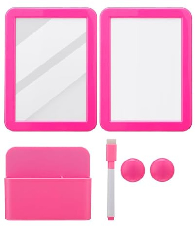 MOLERRI Kit D'Accessoires de Casier - Supplie de Rentrée Scolaire pour Fille, Support de Marqueur Effaçable à Sec pour Tableau Blanc Magnétique et Fournitures Scolaires, B