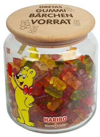 Herz & Heim® HARIBO Vorratsglas personalisiert mit Gravur – Aufbewahrungsglas für Süßigkeiten von Ritzenhoff & Breker