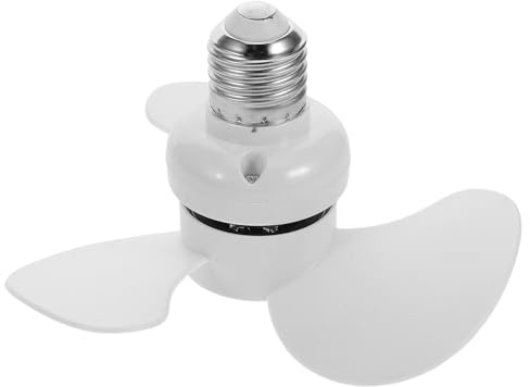 SHOWERORO Ventilador De Techo PequeñO Con Rosca E27 Silencioso Y Compacto Para Dormitorios Y Salas FáCil InstalacióN Con Casquillo E27 Ahorro EnergéTico Y Uso Todo El añO