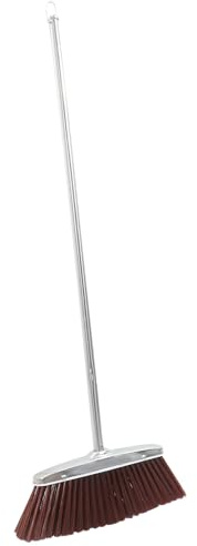 JHKNNK Cleaning Broom Thick Stoop Free Broom with Nylon Bristles Stainless Steel Handle Easy Storage and Handle Assorted Style for Indoor Floor Sweeping for Home Cleaning
