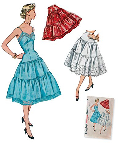 Simplicity 8456Mönster 8456 Vintage underkjol för kvinnor och underbyxor, papper vit, D5 (4-6-8-10-12)