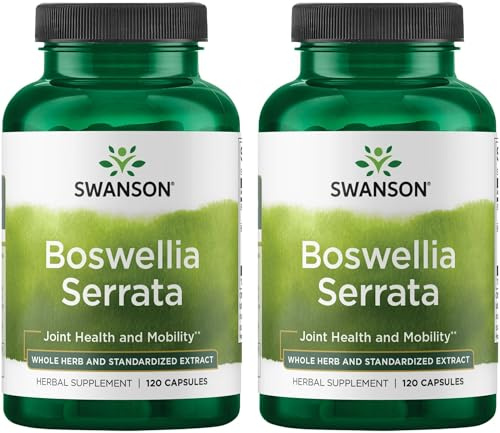 Swanson Boswellia Serrata - Whole Herb & Standardized Extract 120 Caps (2 Pack)