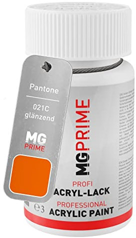 MG PRIME Pantone 021C Orange brillant stylo retouche 50ml à séchage rapide
