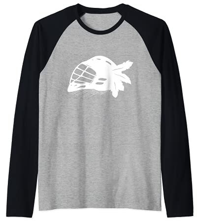 Lacrosse Spieler Indianer Helm Raglan
