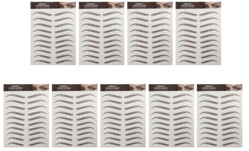 Minkissy 9 BläTter 6D Haar- Augenbrauen Wasserdichte Augenbraue Tattoo Augenbraue Aufkleber Transfers Aufkleber Salon Shaping Werkzeug