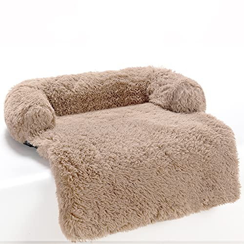 JUZIPS Hundebett Flauschig Waschbar Hundedecke, Hundekissen Mittelgroße Hund, Hundematte Grosse Hunde Sofa, Katzenbett Couch Für Sofaschutz Kleine Katzen Katzenkorb (M, Beige)