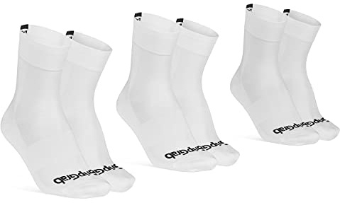 GripGrab Lightweight SL Fahrrad Socken Sommer - Radsocken Kurz & Lang | Coolmax Material mit Mesh-Zonen, 1er & 3er Pack, ca. 9 cm kurz / ca. 15 cm lang, minimales Branding