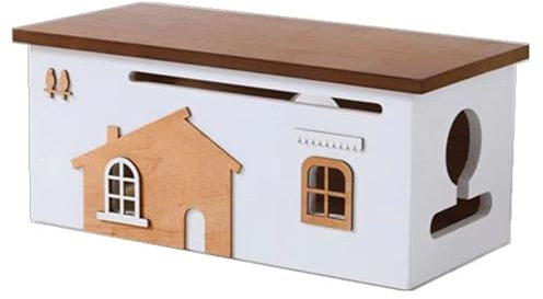 For TV Office Wood Cable Tidy Box, Cable Management Box, Storage Box For Power Strip, For Usb Hub For Surge Protectors Ventilation To Hide Power Strips Wires Cable Organizer Box Cord Organizer Box