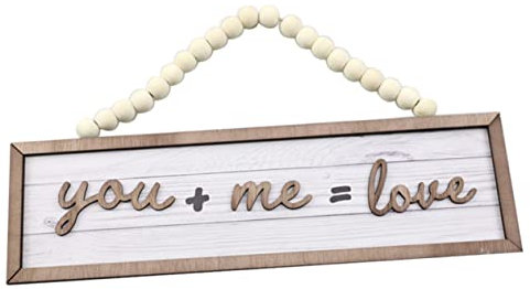 Plaque de Mariage Suspendue en Bois, Style Rustique, Forme Adorable