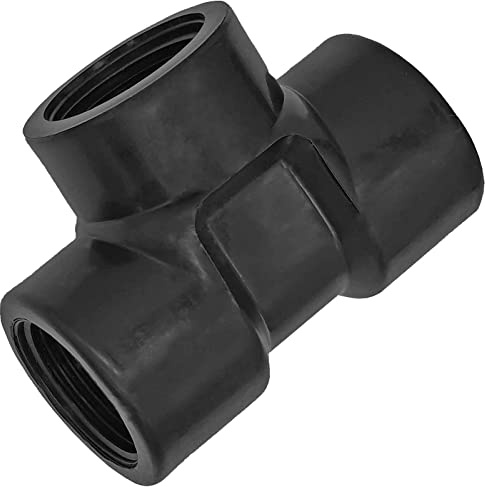 MegaHaustechnik Gewindefitting Kunststoff, T-Stück, 3/4 Zoll IG | Trinkwasser geeignet, 3/4“ Innengewinde-Innendurchmesser 24mm, DN20 Rohr Abzweig 2-Wege