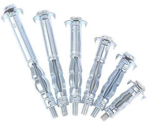 GETREY Dehnbolzen Rawl, Ankerbolzen, M4-Hohlwand-Metallankersatz, Gipskarton-Trockenbau-Hohlraumdübel, Dübel for Deckendehnschrauben, Gipskartonlöcher (10 Stück) (Spezifikation: 4 x 60)