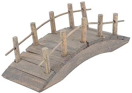 CIMAXIC Bogenbrücke Aus Holz Gartendekorationszubehör Für Miniaturhaus-Liebhaber