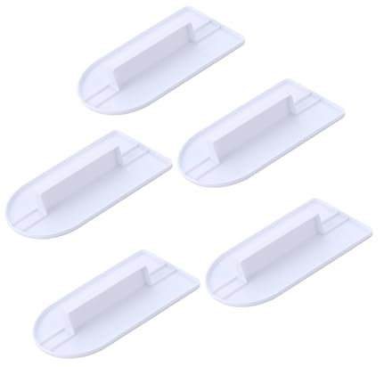 LIFKOME Set of 5 Food-Safe Plastic Fondant Smoothers and Scrapers, White Cake Smoothing Tools for Baking and Home Use, Dishwasher-Safe Cake Spreaders for Decorating Pastries