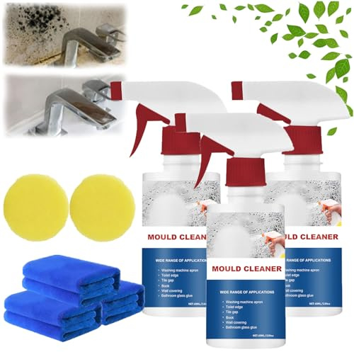 Espuma de limpieza antimoho, spray para eliminar moho, limpiador de baño removedor de moho y moho, spray de eliminación de moho, spray de espuma para eliminar moho en el hogar (3 unidades)