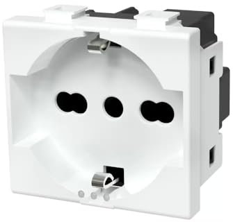 TEMPO DI SALDI Solida Kompakte Schuko-Steckdose 16 Ampere 250 Volt für Stromversorgung