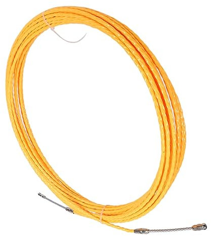 Trunking Solid 3mm Fish Tape Cable Reel Puller Yellow Fiberglass Metal Wall Wire Conduit Electrical Wire Conduit Tool for Telecom Wall Connector Loom (Color : 20Meter)