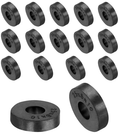 QUARKZMAN 16pz Distanziali Gomma 25mm OD, 10mm ID, 6mm Altezza Distanziatore Rotondo Antivibrazioni Boccola Anelli Tenuta Rondella Piatta Spessa per Accessori Auto Domestici