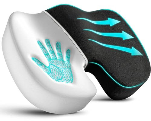 DAAMZ Cojín Coxis de Gel - Cojín Silla Oficina - Antiescaras - Cojin Coche Conductor, Ciatica, Cojin Coxis Ortopedico - Cojín Portatil - Funda Lavable