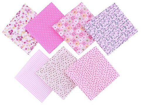 HOODANCOS 7 Stück/Packung Gemusterter Stoff Aus Baumwolle Nähmaterial Für Jungen Mädchen Und Erwachsene Basteln
