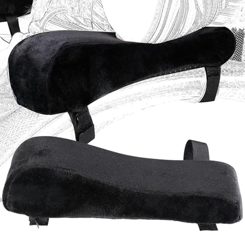 Dicke Armlehnen-Pads, Bürostuhl-Armlehnenbezug, Kissen, Gaming-Stuhl für Ellbogen und Unterarme, Druckentlastung, 2 Stück Ellenbogenstützkissen für Computer-, Gaming- und Schreibtischstühle