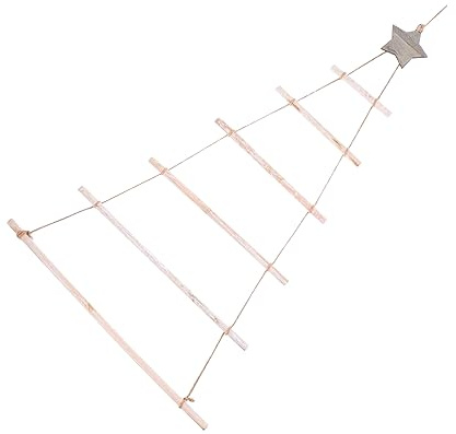 OKUMEYR Wanddeko Weihnachtsbaum Aus Holz Hängende Weihnachtsdeko Als Strickleiter Kreative Weihnachtsbaum Dekoration Für Festivals