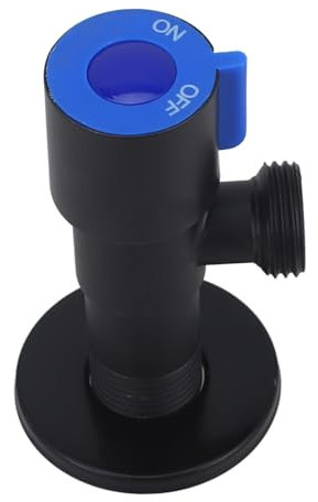 OSALADI Eckventil Aus Edelstahl Absperrventil Für Toilette Waschbecken Wasserhahn Rostfrei Rutschfeste Gewindeinstallation Langlebiges Schwarzes Drehventil Für Bad Und Küche