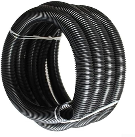 Manguera de rosca para aspiradora interior de 35 mm/exterior de 42 mm, popotes de fuelle flexible, tubo suave de repuesto, color negro