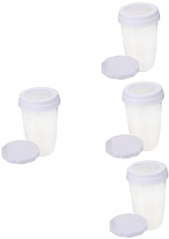 TOPBATHY 4Pcs plumeau Couvercle Distributeur hermétique broyeur Plaque Chocolatier asperseur Sugar saupoudreur de sucrier poudreuse pour Shaker à Sucre en Poudre PP Blanche