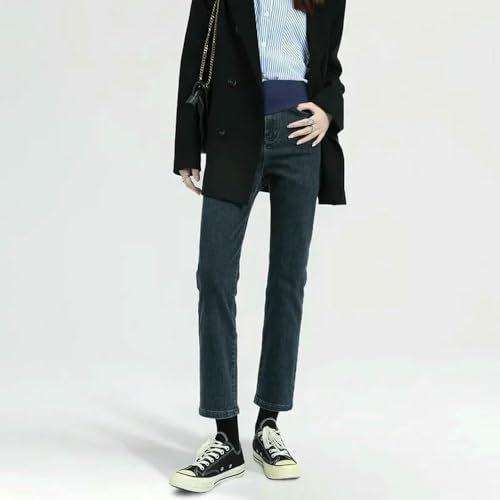 QXWD Gravidjeans Maternal Cropped Byxor Plus Size Gravidbyxor Premama Kläder Kläder Graviditet Damkläder