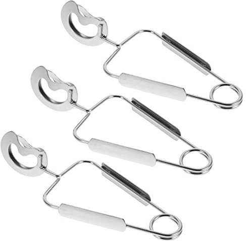 SMASOLO Pinzas Para Alimentos De Acero Inoxidable Resistentes Resorte, Tamaño Pequeño, Para Caracoles y Buffet, Uso En Cocina y Comedor, Paquete De 3 Unidades