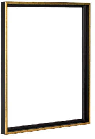 Bildershop-24 Schattenfugenrahmen Lamia 100x200cm Schwarz Goldglanz Antik Selbstmontage Bausatz DIY